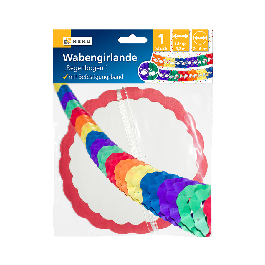 Party Girlande Regenbogen 3,2m  HEKU
