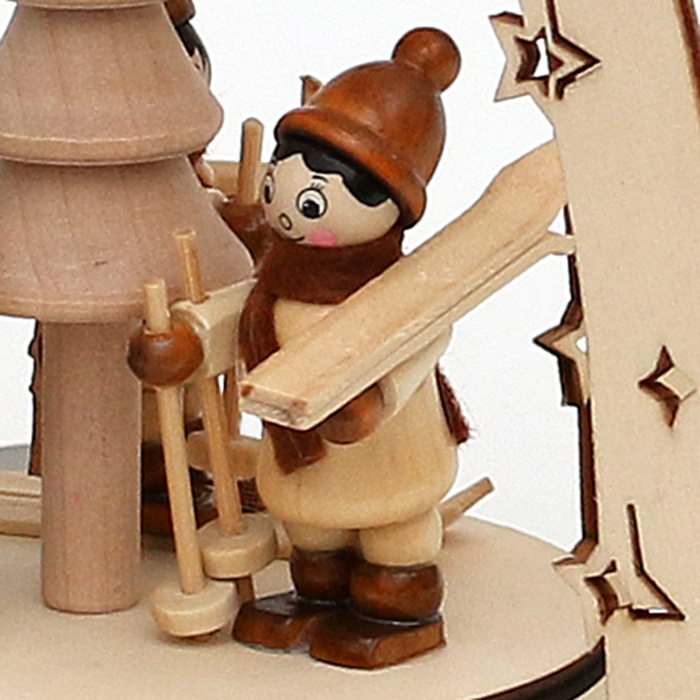 Holz Pyramide 3 Winterkinder 21cm Sigro