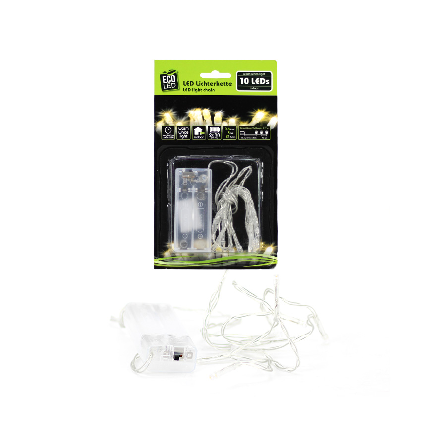 Lichterkette 10 LED ww transp.Kabel  NOOR