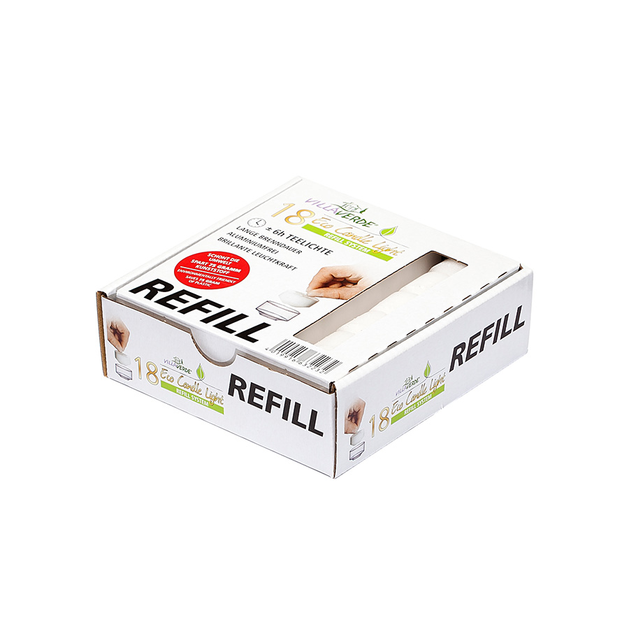 ECL Teelichter Refill 18er weiß
