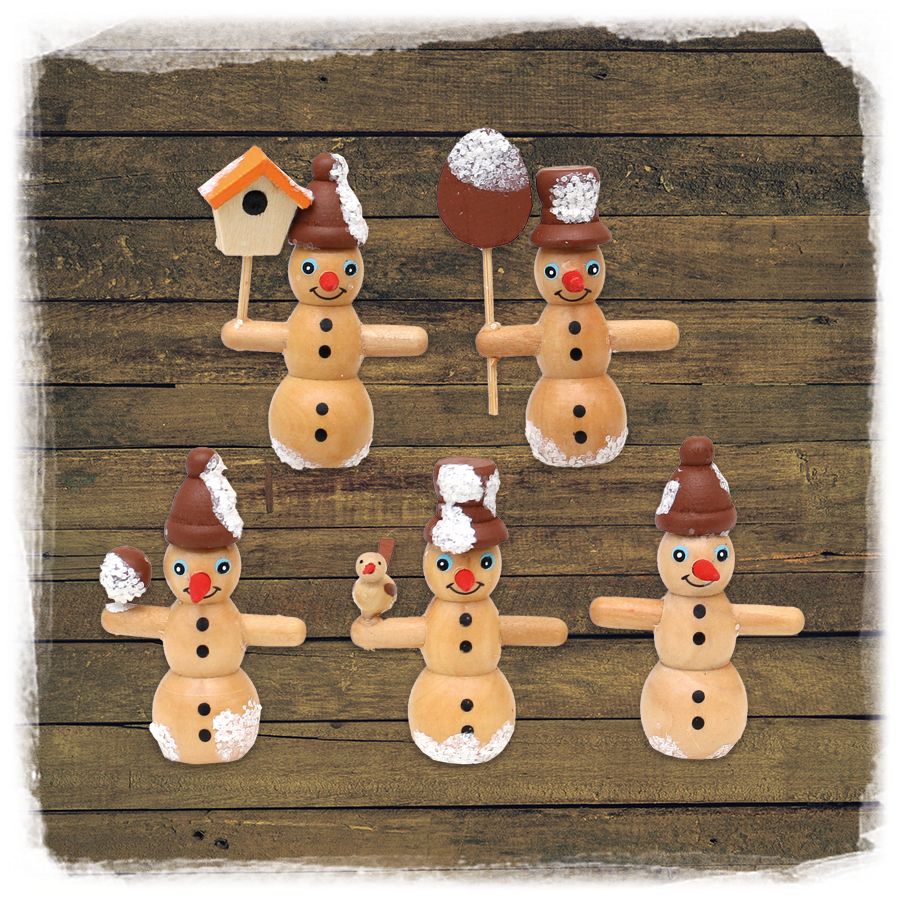 Holz ZB Figuren Schneemann Set 5er