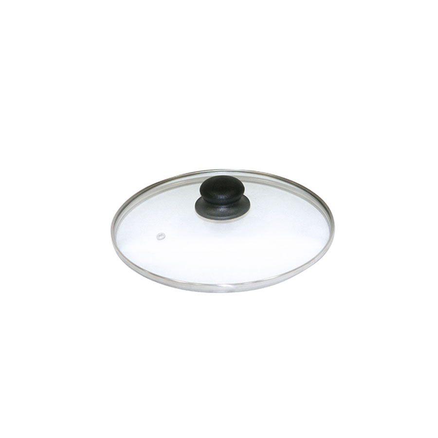 Glasdeckel 20 cm mit Edelstahlrand