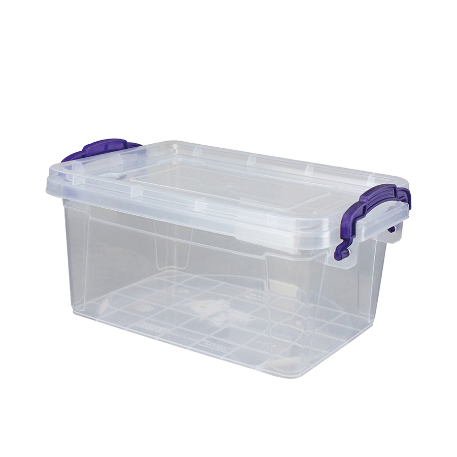 Box mit Deckel & Griffen 13,7 L Lila Griffe