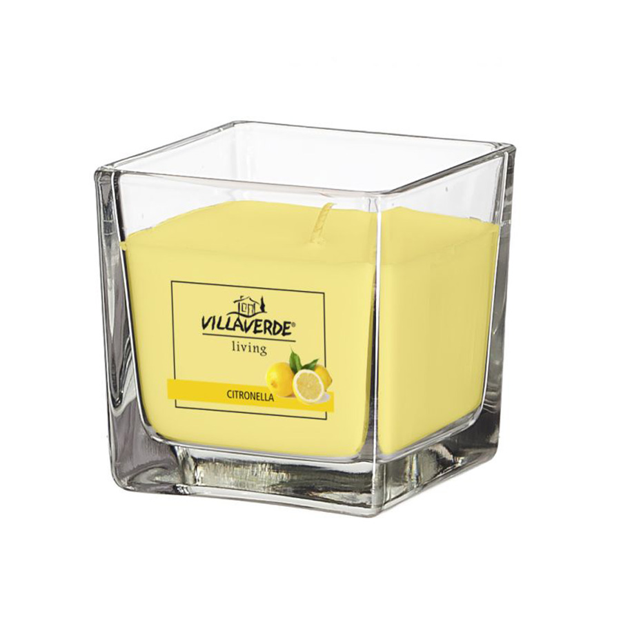 Citronella Duftkerze im Glas 8x8