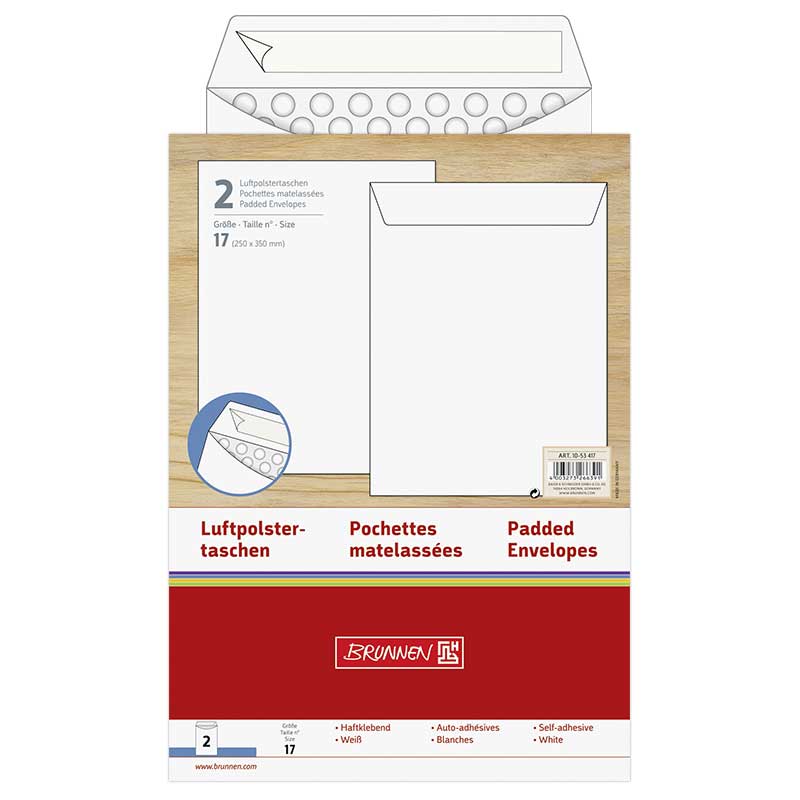Luftpolstertasche 250x350 mm 2er  Brunnen