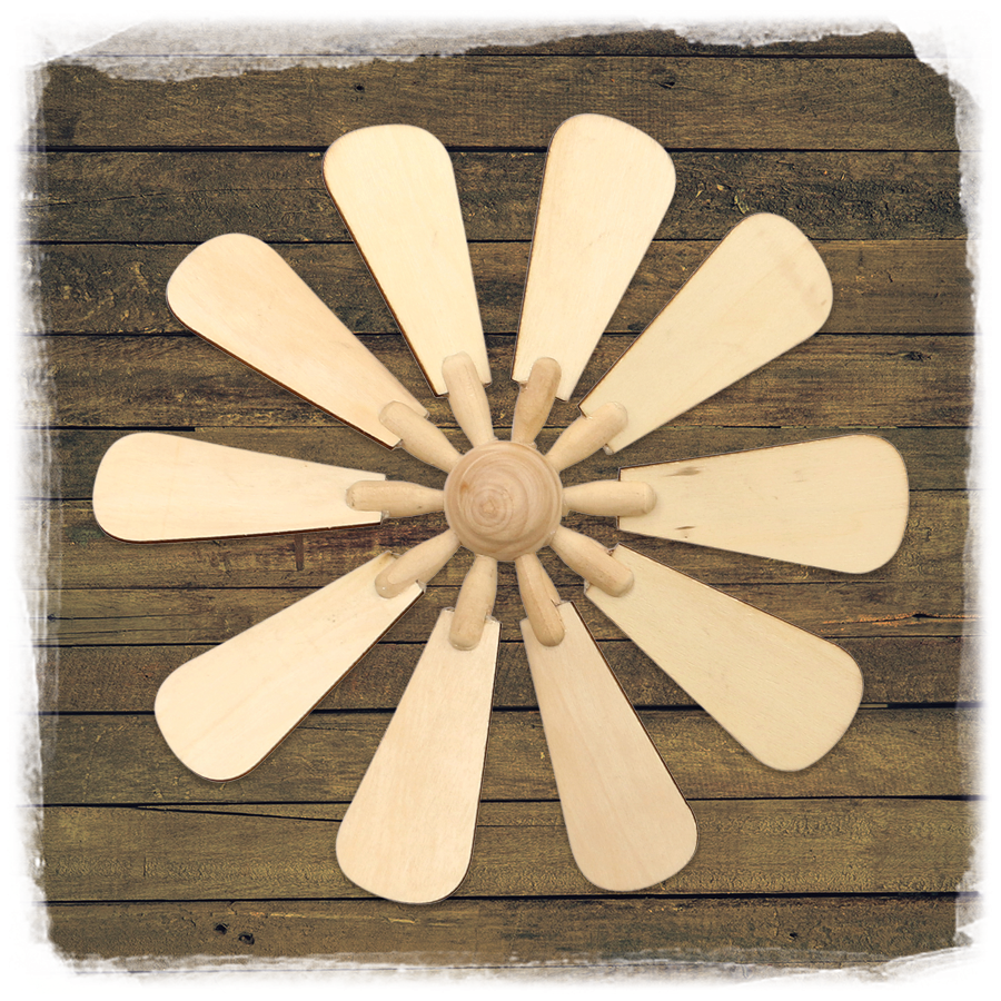 Holz Pyramiden Flügelrad 20cm Sigro