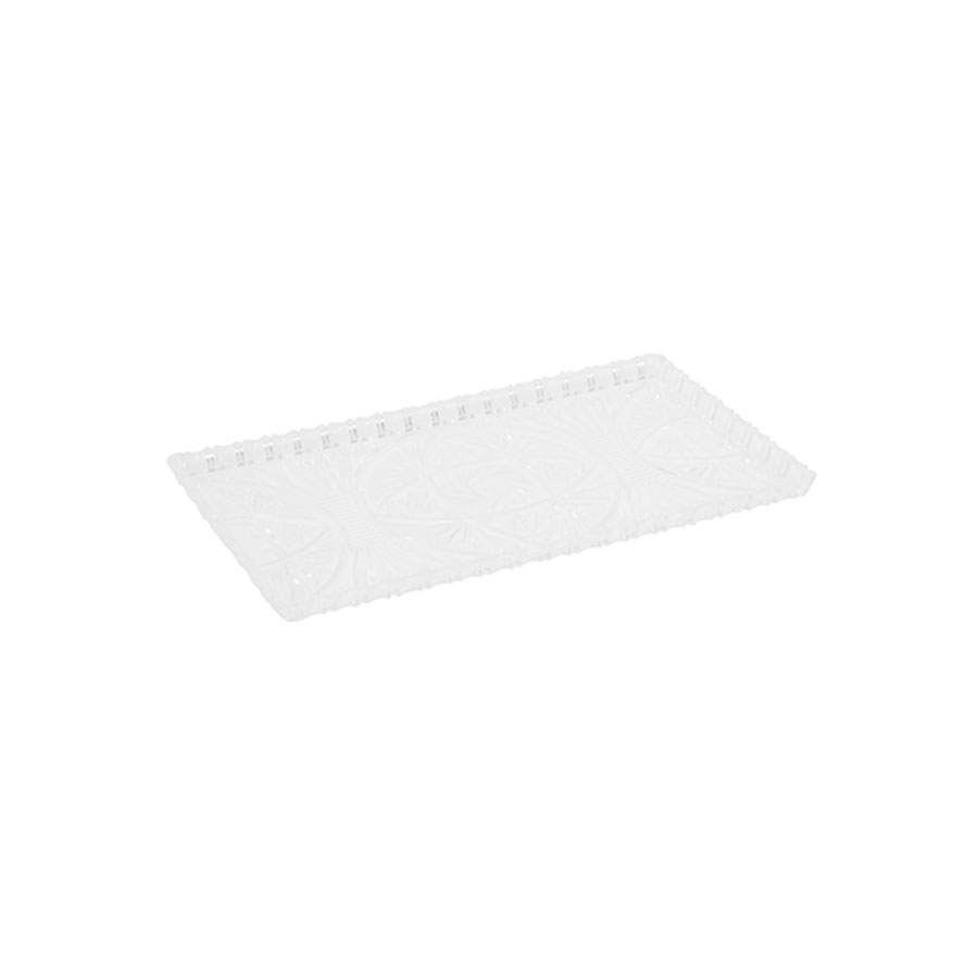 Kuchenplatte Iris längs 29x17cm Plastkristall