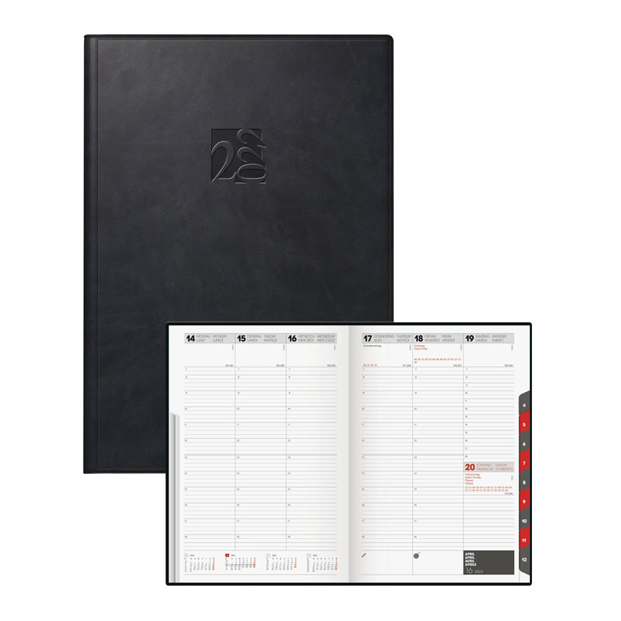 Kalender Buch - Wochenkalender Rido Studioplan schwarz 