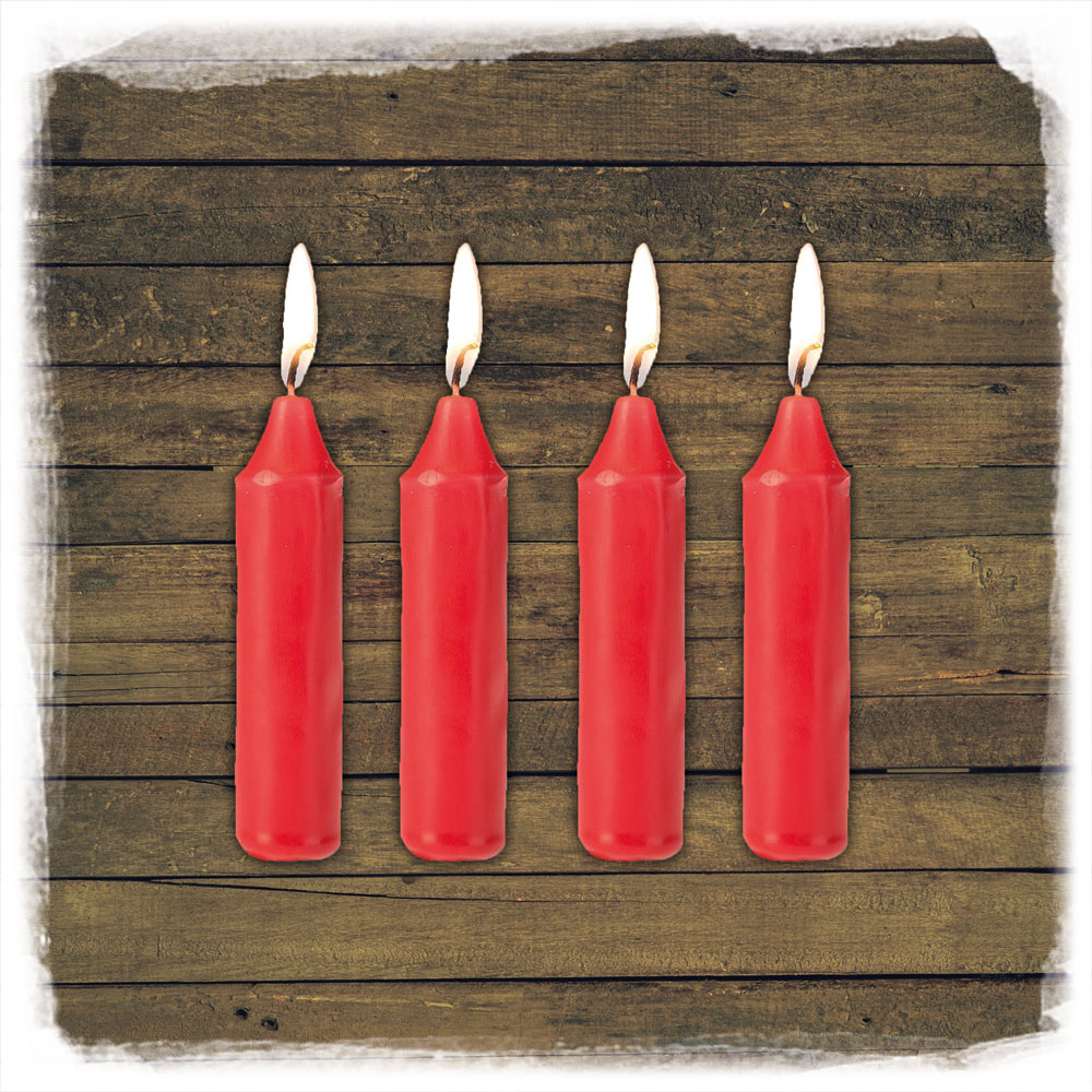 Adventkerzen 12er/4tlg. rot  21x100