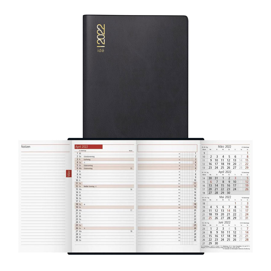 Kalender Monatskalender Rido TM 12 Kunststoff-Einband