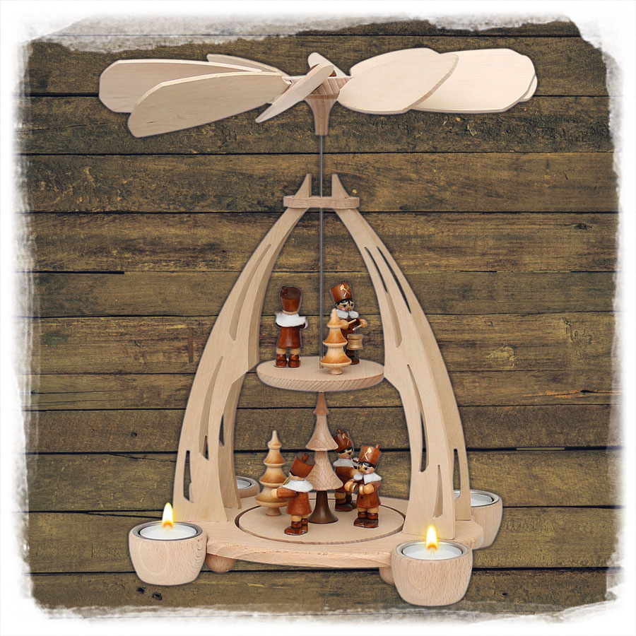 Holz Pyramide Bergleute  Sigro