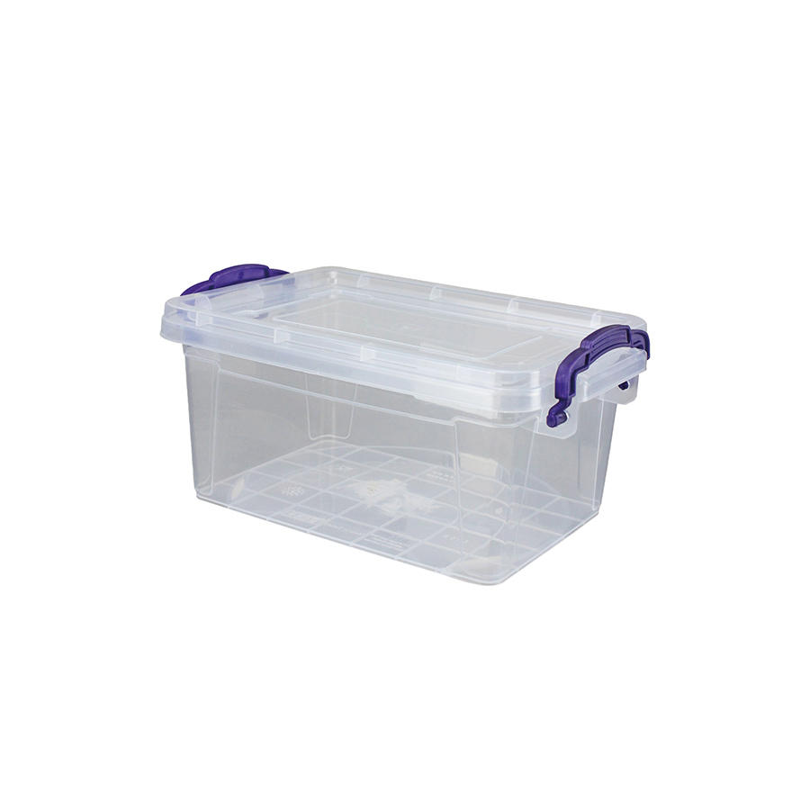 Box mit Deckel & Griffen 3 L Lila Griffe