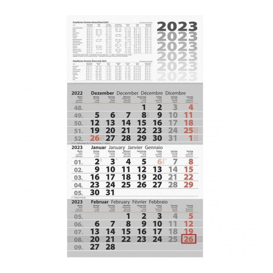 Kalender Wand 3 Monate
