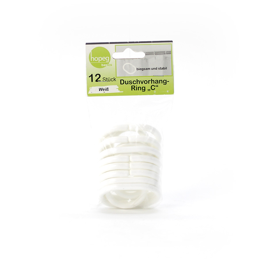 Duschvorhangringe 12er weiß