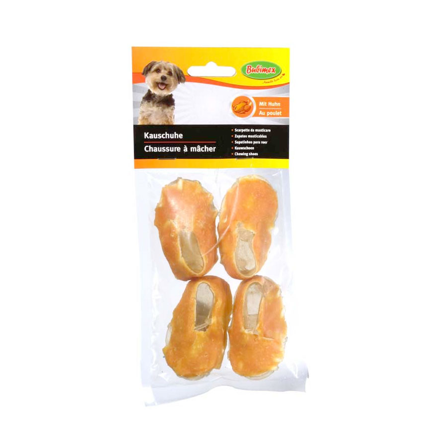 Hunde Kauschuh  Huhn 4 Stück
