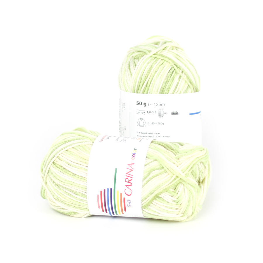 Strickwolle Carina color grün-gelb 01 