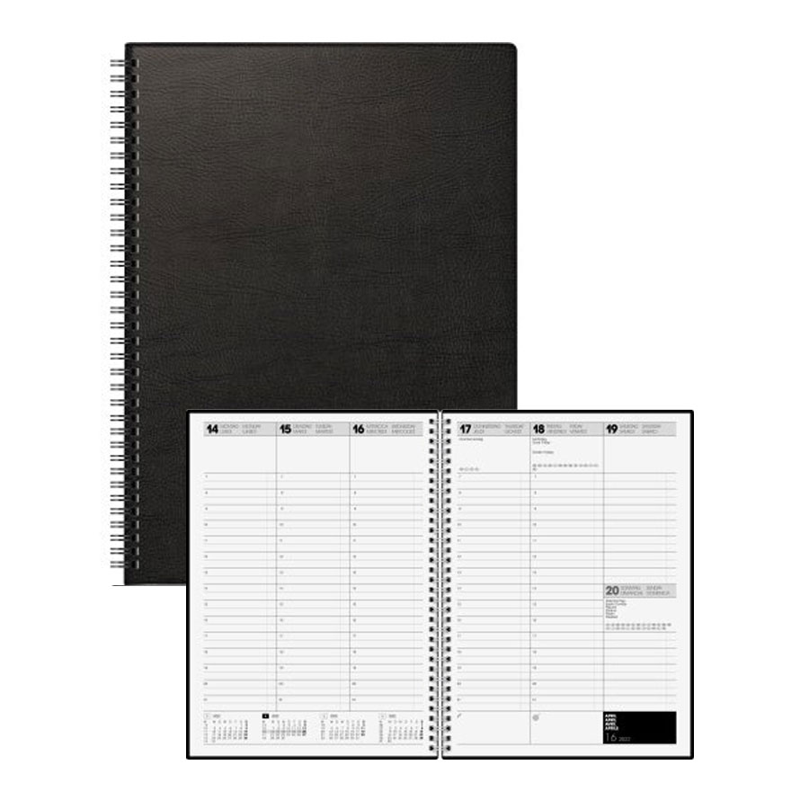 Kalender Buch - Wochenkalender A4  Kunststoff-Einband 
