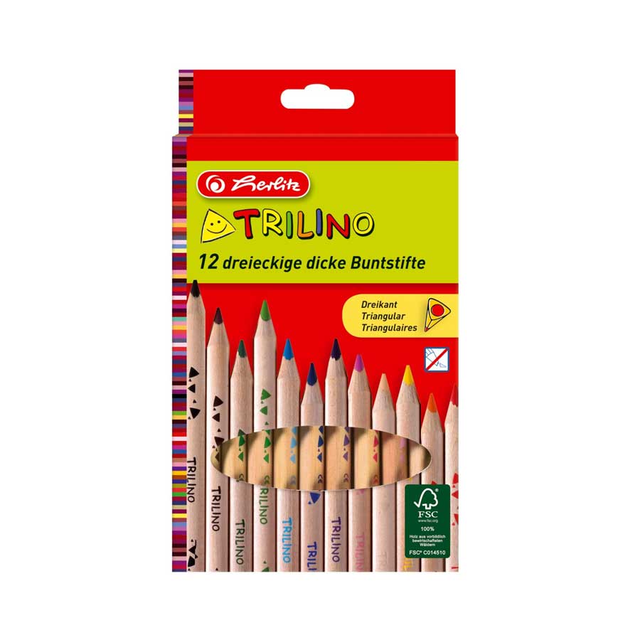 Buntstifte 12tlg. Dreikant Trilino Herlitz