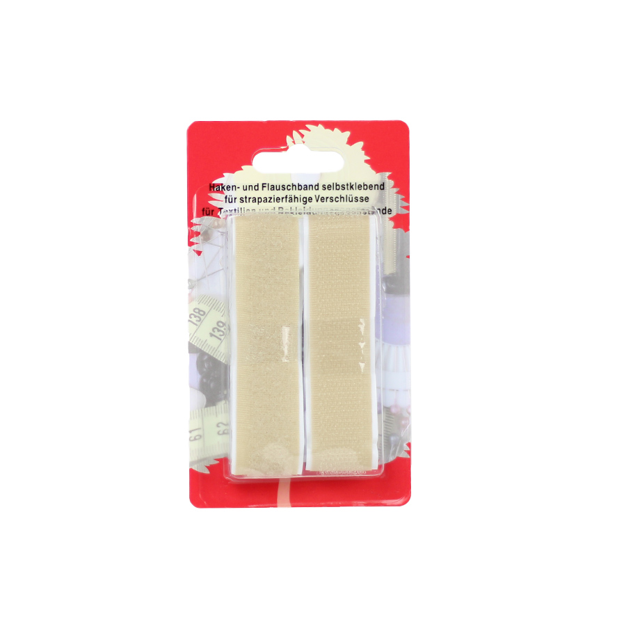 Klettband selbstklebend beige