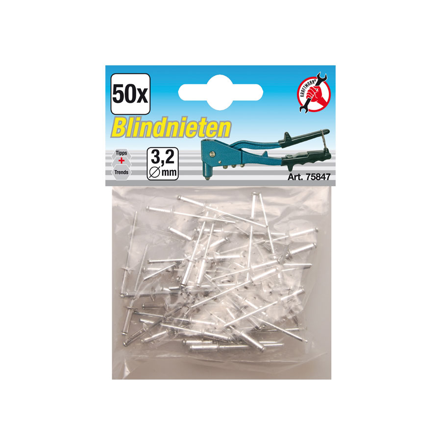 Blindnieten 3,2 mm, 50 Stück