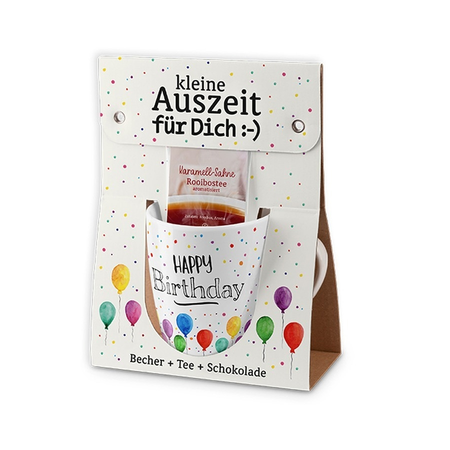 Porzellanbecher Auszeit Happy Birthday