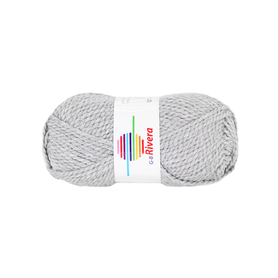 Strickwolle Rivera hellgrau 1