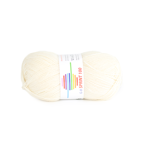 Strickwolle Sprint100 weiß 266
