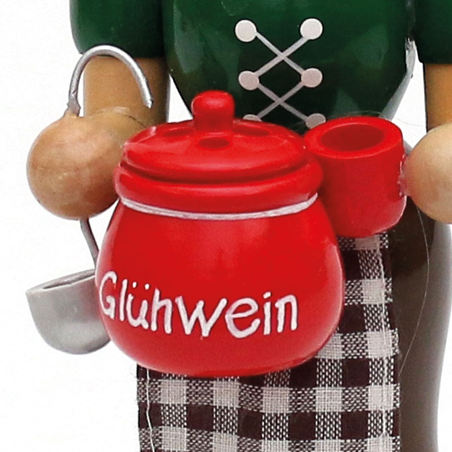 Holz Räucher Glühweinfrau 18cm