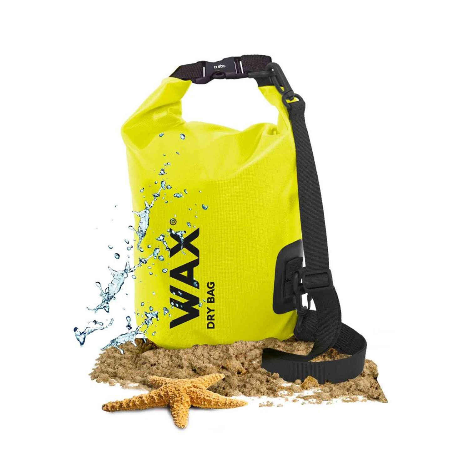 Strandrucksack 5 Liter wasserfest gelb