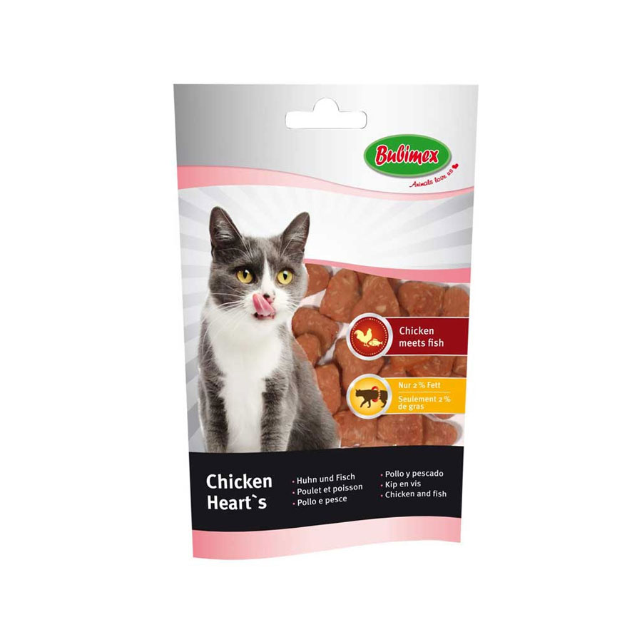 Katzen Huhn u Fisch Herzenform 50g Btl.