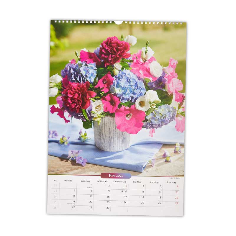 Kalender Wand  Blumen 30x42cm