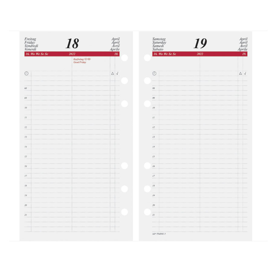 Kalender Tageskalender-Ersatzkalender Rido T2