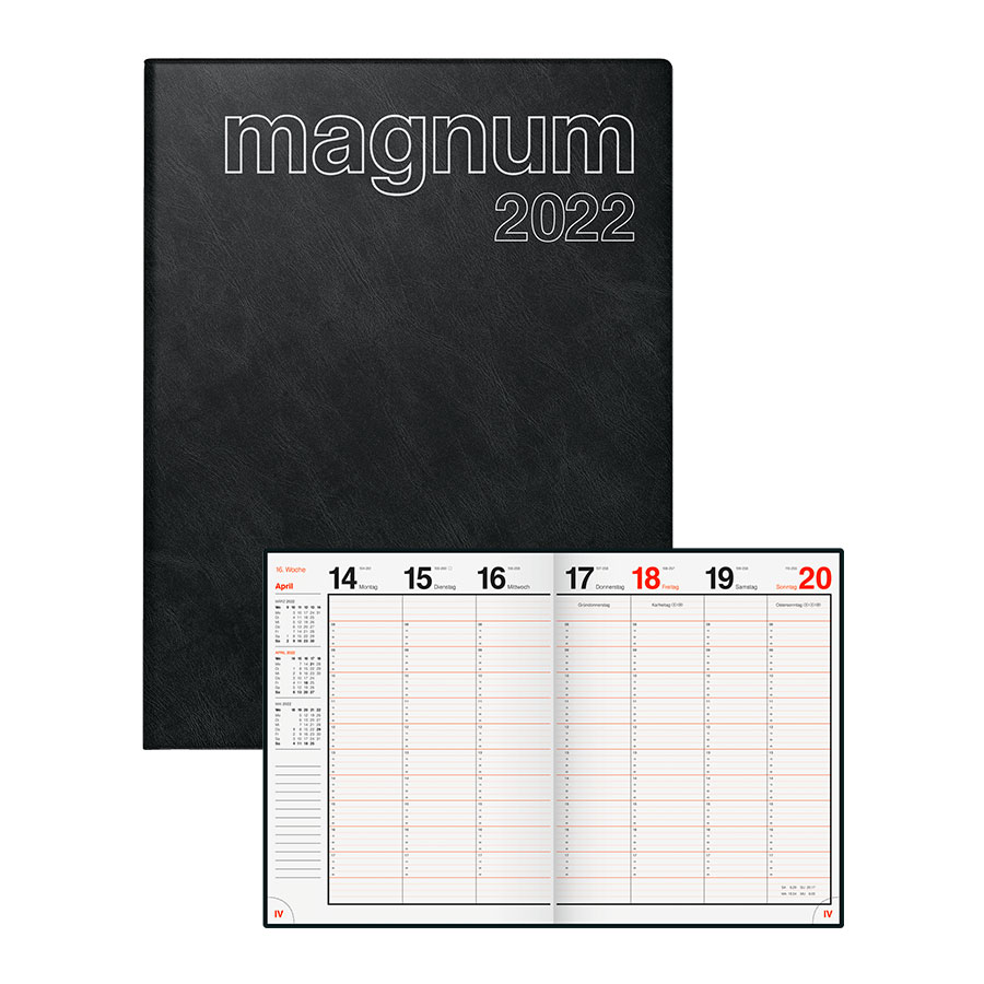 Kalender Buch - Wochenkalender Rido magnum schwarz