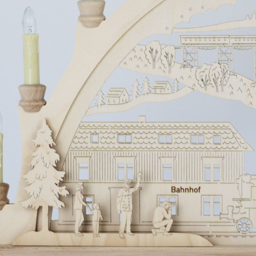 Erzgeb. Schwibbogen 10flg. Eisenbahn 3001