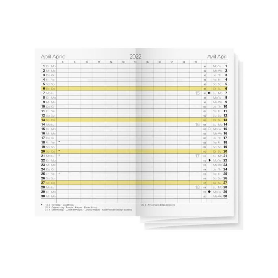 Kalender Monatskalender-Ersatzkalender Gilet-Planer
