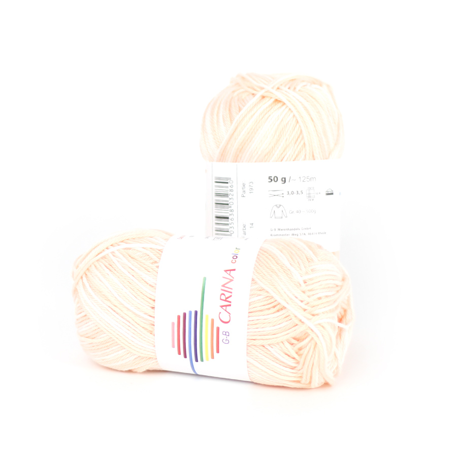 Strickwolle Carina color lachstöne 14 