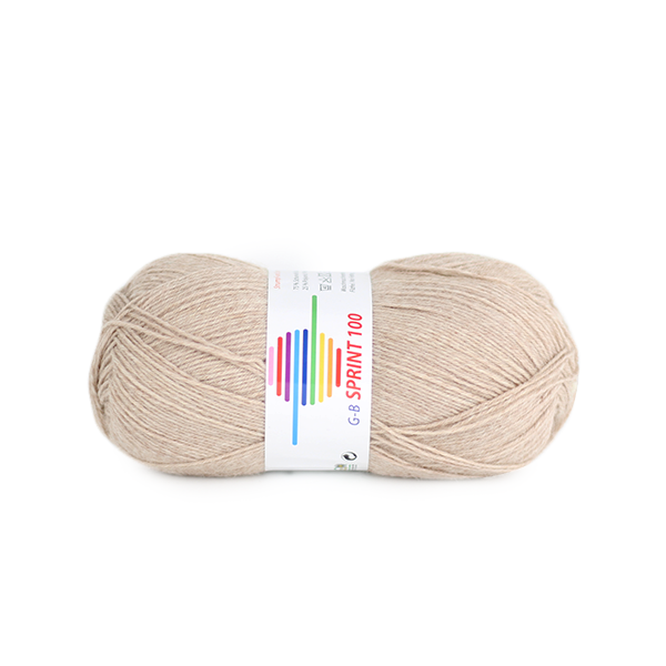 Strickwolle Sprint100 meliert-beige 690