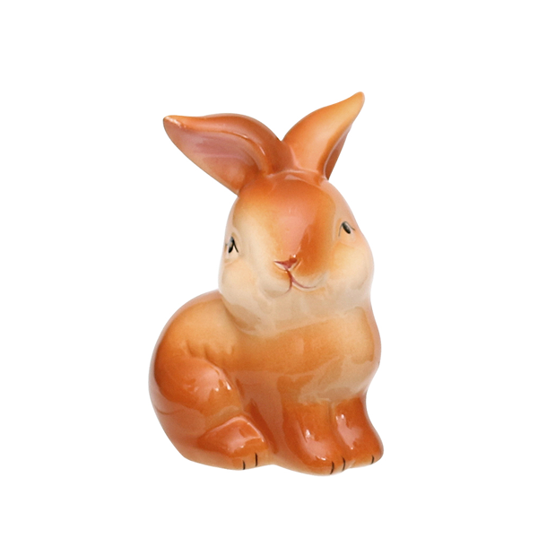 Porzellan Hase braun 12cm 4fach