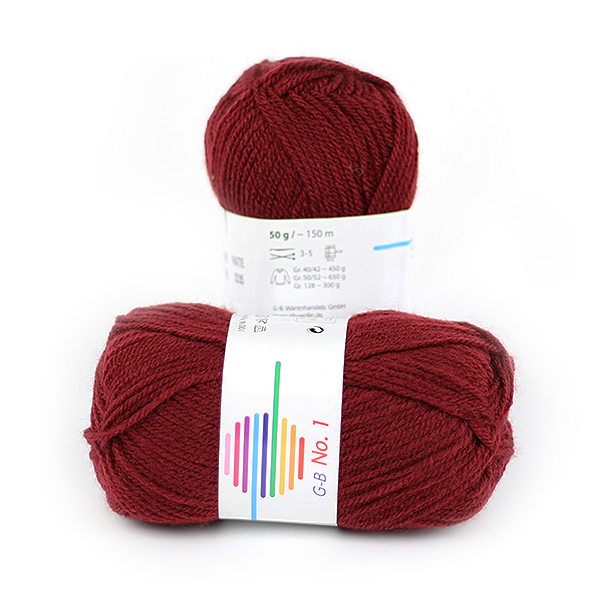 Strickwolle No.1 bordo 1091