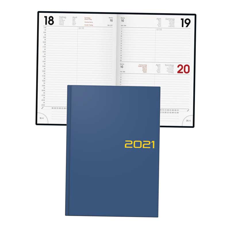 Kalender Buch A5 blau