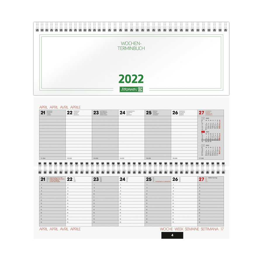 Kalender Tisch - Wochenkalender quer 29,7x10,5cm