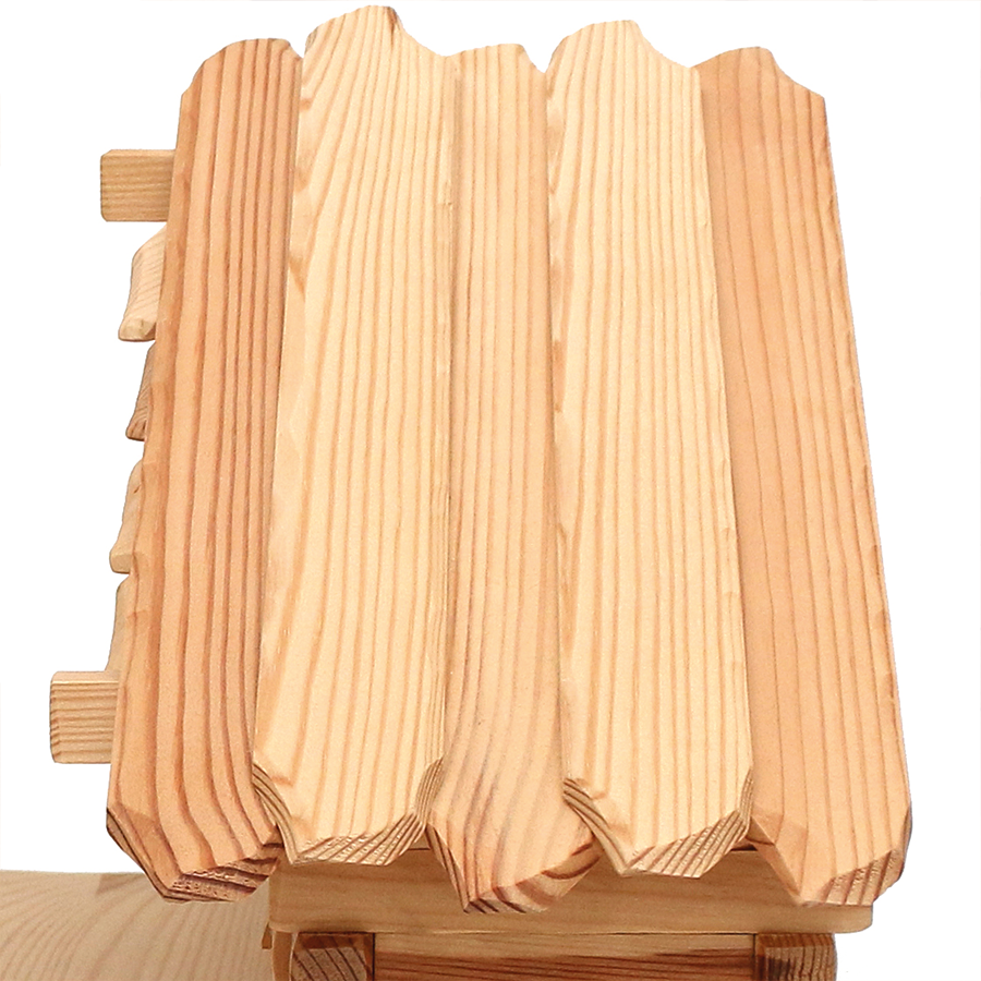 Holz ZB Krippe Stall geschnitzt leer groß natur 33cm