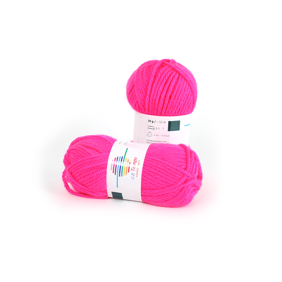 Strickwolle Tempo neonpink 16