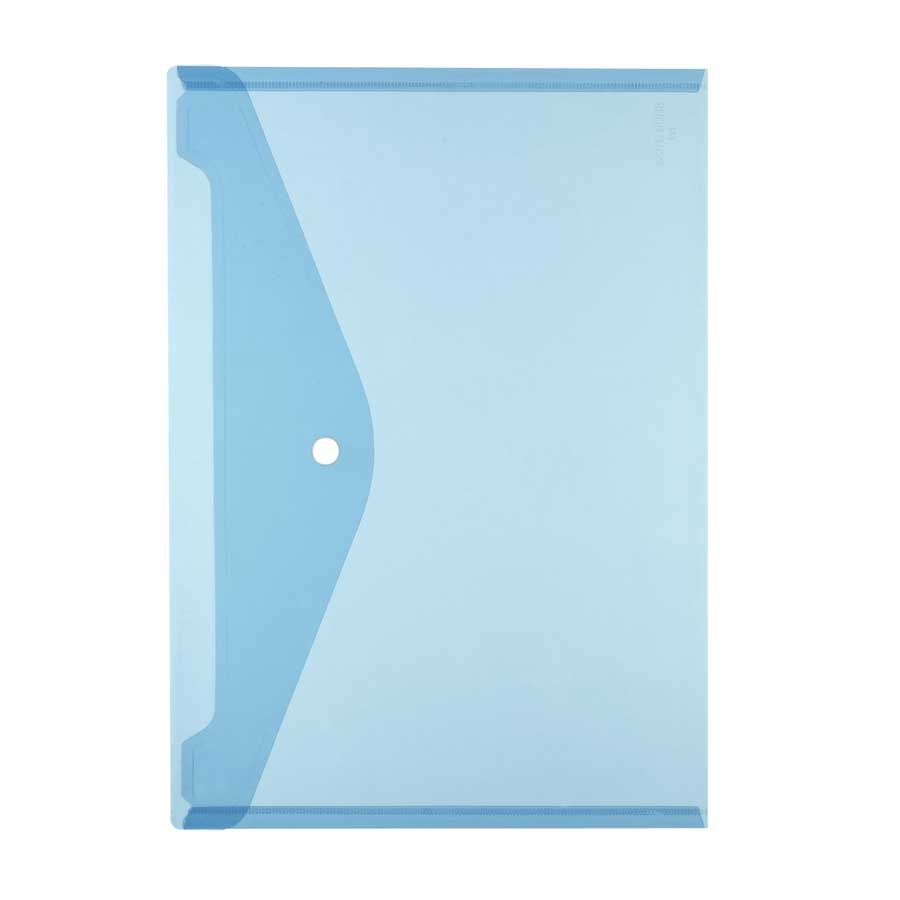 Dokumententasche  A4 transp. blau Herlitz