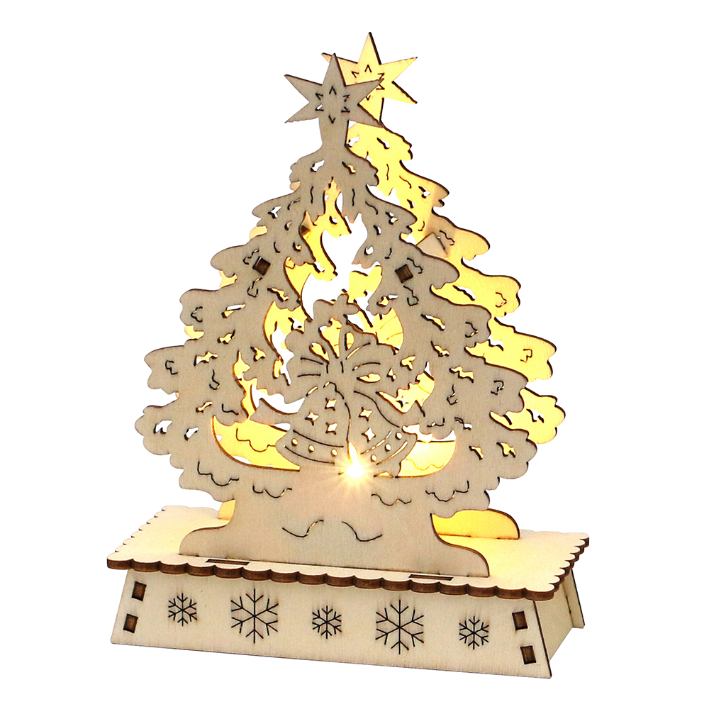 Holz Schwibbogen LED Weihnachtsbaum 6fach