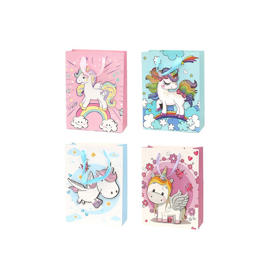 Geschenktüte mittel Einhorn Glitter