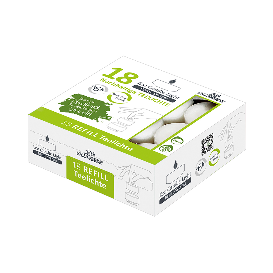 ECL Teelichter Refill 18er weiß