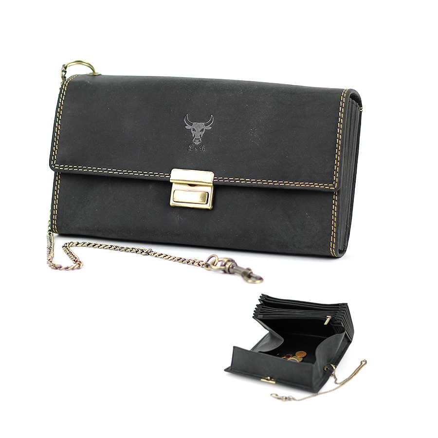 Geldbörse L&B Wild Kellnerbörse 2472 BLK