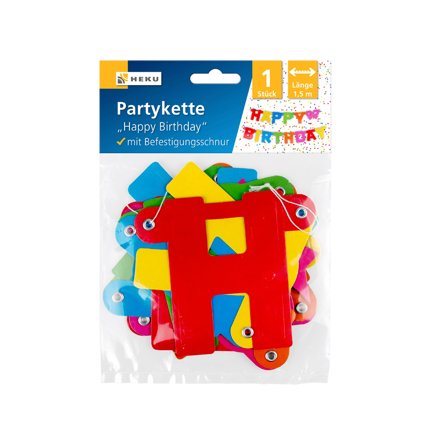 Party Girlande Happy Birthday 1,5m HEKU