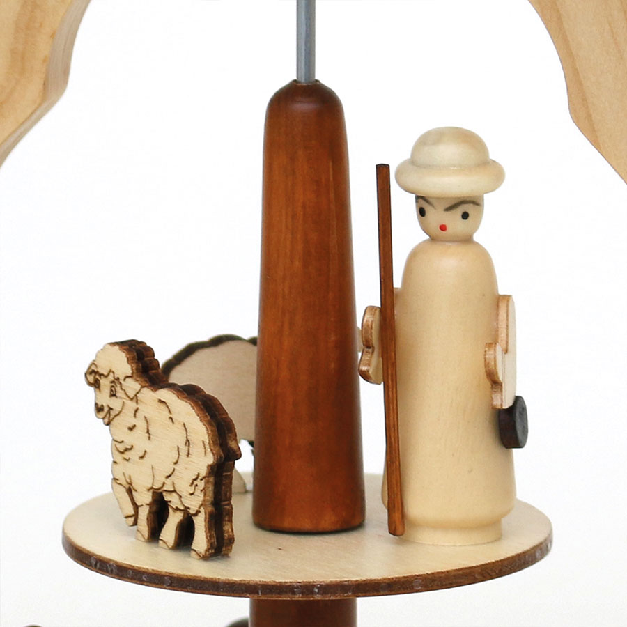 Holz Pyramide Krippenfiguren gedrechselt 31cm Sigro